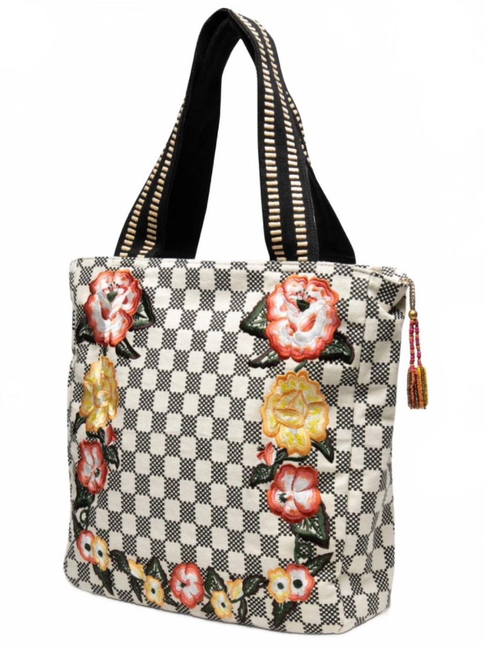New Wyeth Martina Bag In Crema Frida Kahlo Checkered Floral Tote
